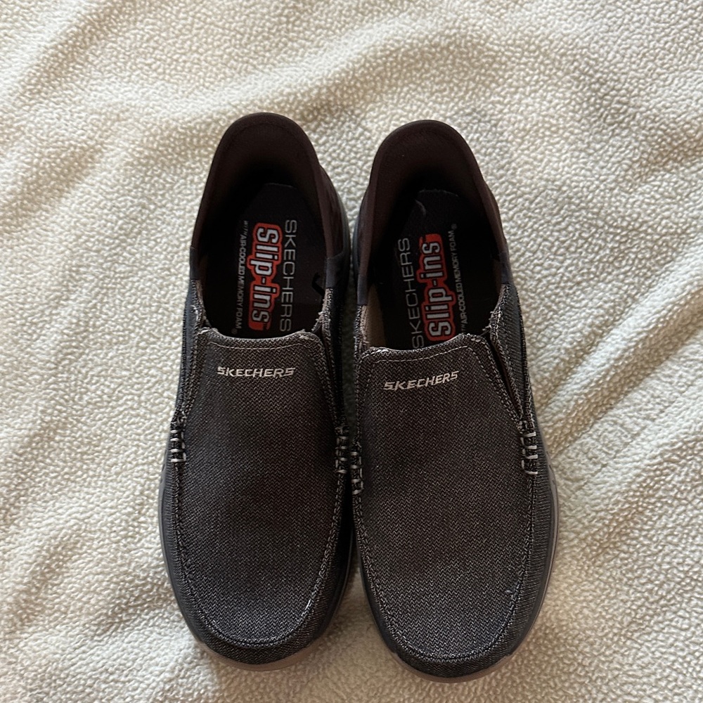 Skechers Men's Charcoal Slip-Ons